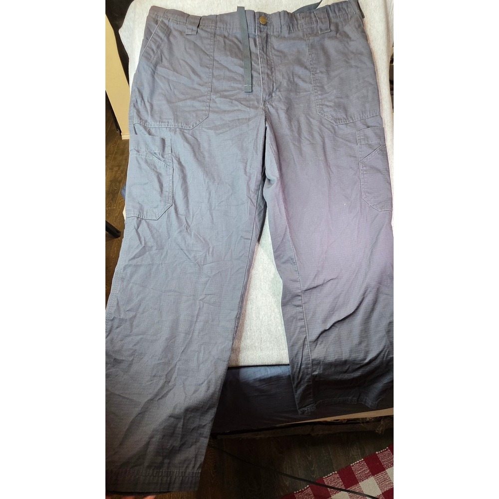 Carhartt Ripstop Cargo Work Pants Mens XL Grey Drawstring Waist C54108